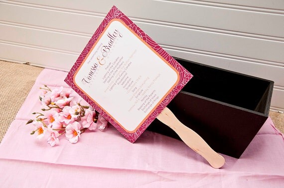 300 Wooden Fan Handles for Wedding Programs - Wavy Fan Sticks Il_570xn