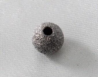 10 pcs - 8mm Gun Metal Stardust Beads