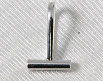 2 pcs - Horizontal Brooch, Pin Converter Silver