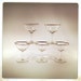 vintage silver rimmed crystal stemware champagne coupes martini cocktail glass