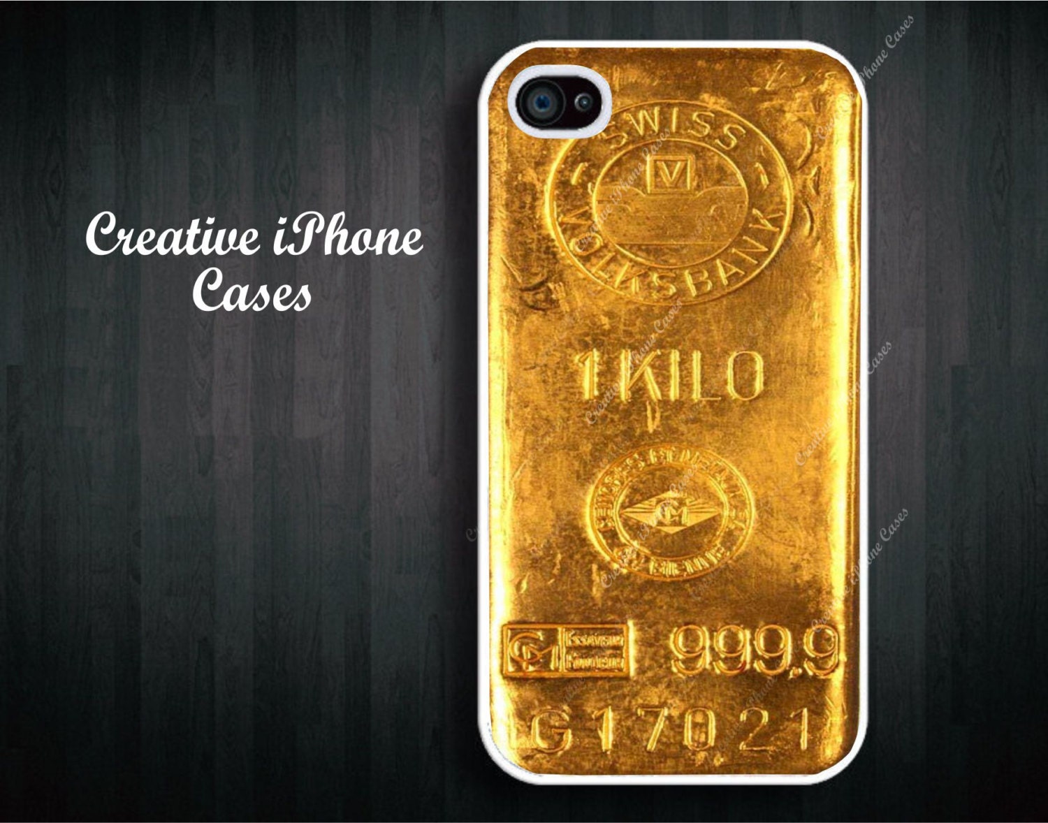 Gold Bar phone case for the iPhone 4/4S by CreativeIphonecases