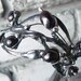 Handmade adjustable tinned copper bracelet with garnet