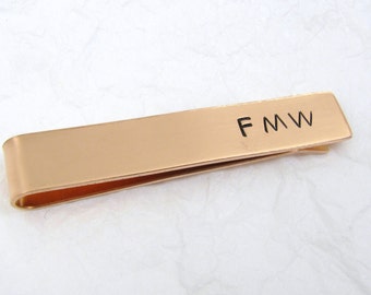 Personalized Copper Tie Clip, Copper Tie Bar, Custom Tie Clip, Wedding Tie Clip, Copper Tie Bar