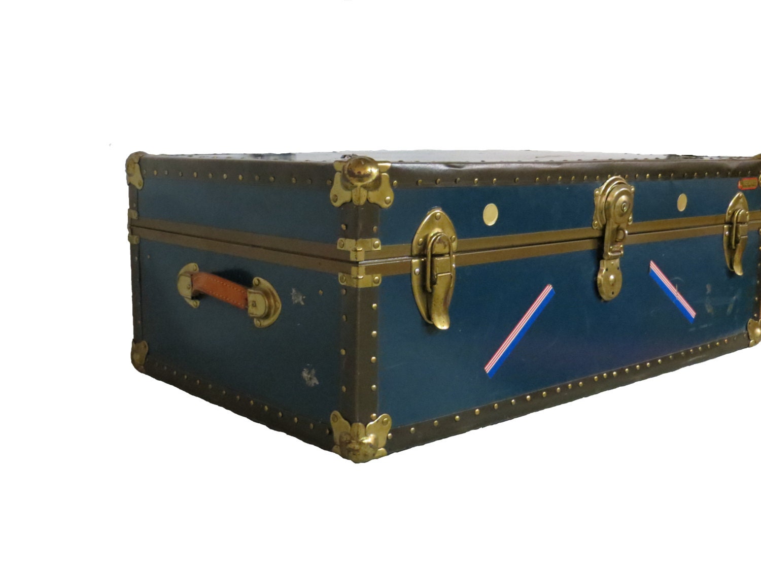 FREE SHIPPING Vintage Foot Locker Trunk