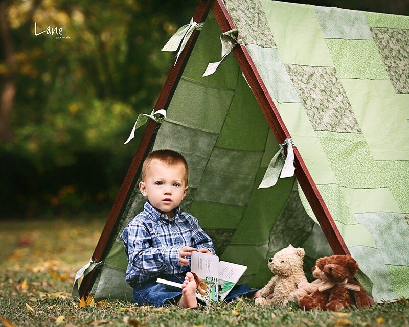 Photography Props Tent Frame and Patchwork Cover Kids Photo