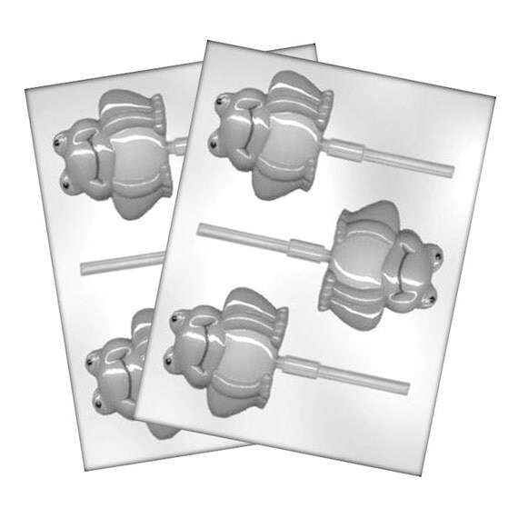 Frog Chocolate Sucker Mold with Lollipop Sticks - Party Favors - Baking Candy Making Party Supplies Il_570xn