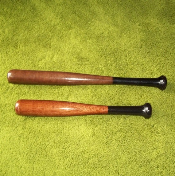2 Vintage Hollow Baseball Bat shaped Uprights by KentuckyTrader