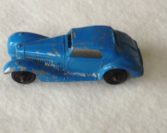 Vintage Tootsie toy Mercedes - Vintage Diecast Toy Car -Tootsie toy Blue Mercedes - 1939 Blue