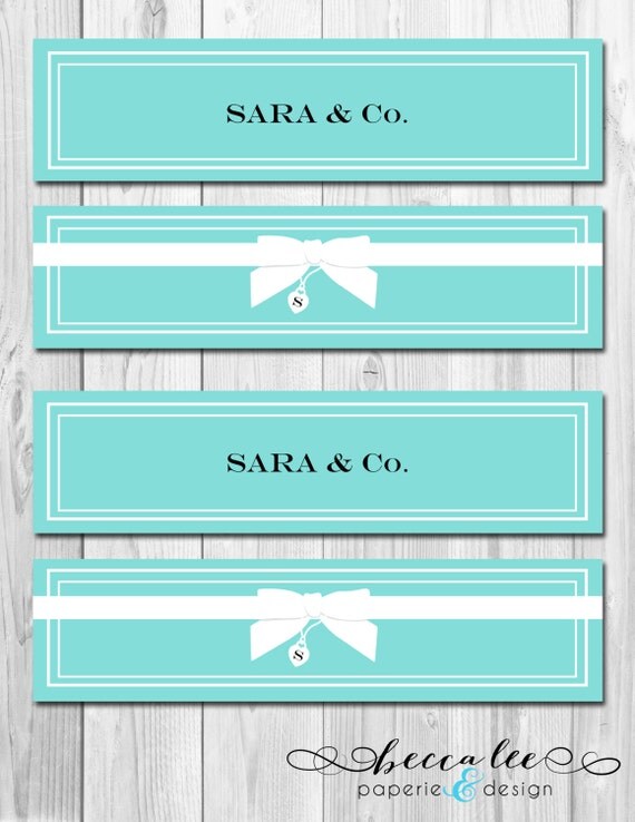 Water Bottle Labels - Tiffany & Co Inspired Birthday Party - DIY - Printable Il_570xn