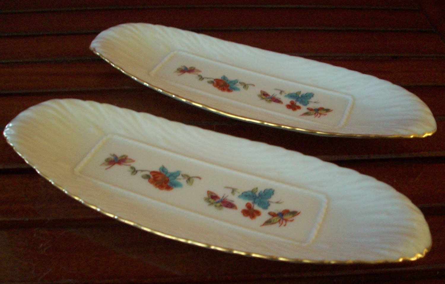 Vintage Lenox Special Butter Dishes Trays Ivory by