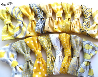 Men's Bow Ties Wedding Bow Ties Yellow Mix and Match Bow Tie For Boys, Toddlers, Girls, Men, Custom Wedding Bow Ties, Groomsmen Bow Ties