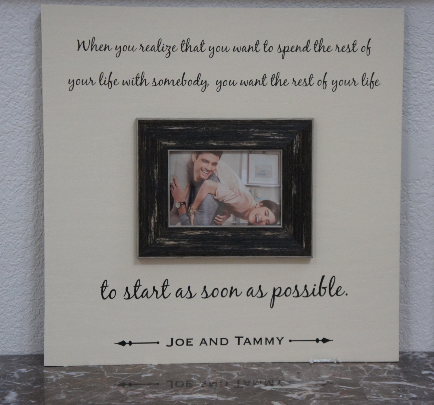 Wedding Frame Love Quote Spending your Life Personalized