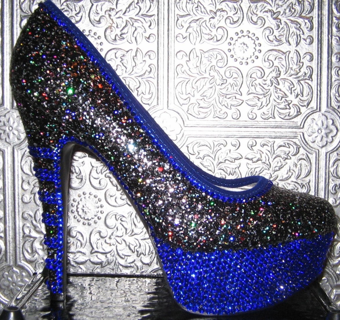 rhinestone heels by STEAMHATTER on Etsy