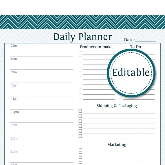 daily planner pdf