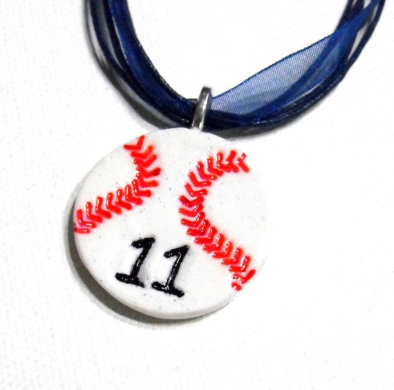 Personalized Baseball Necklace with Player's by RockThePepRally