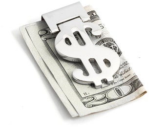 Personalized Dollar Sign Quality money clip - Free Engraving