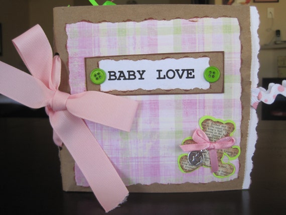 Items similar to baby paper bag mini album on Etsy