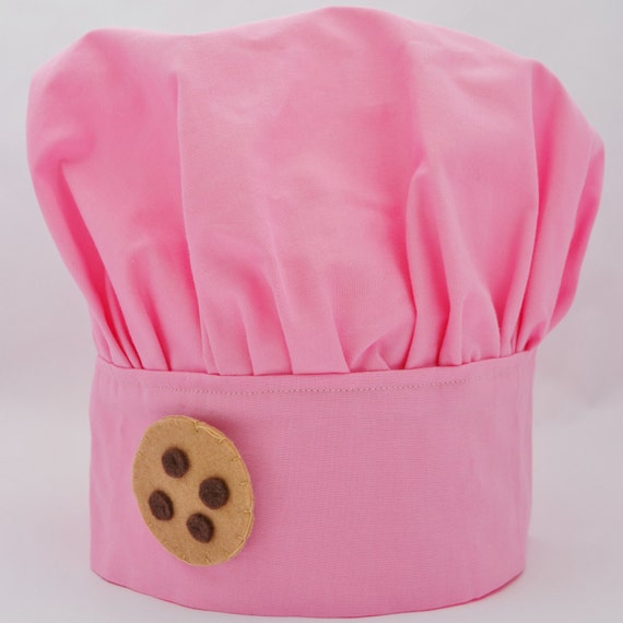Items similar to Pink Chef Hat with Felt Cookie Interchangeable Snaps
