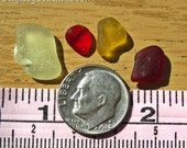 INSOLITE - Rare Colors Sea Beach Glass - Red - Yellow PS1872