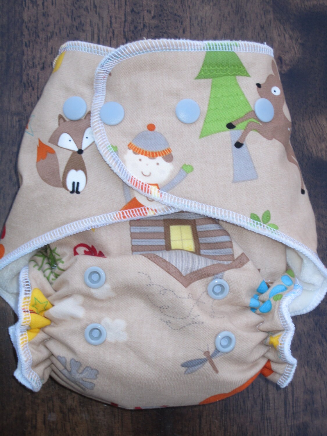 Organic Bamboo One Size Fitted Cloth Diaper Camping