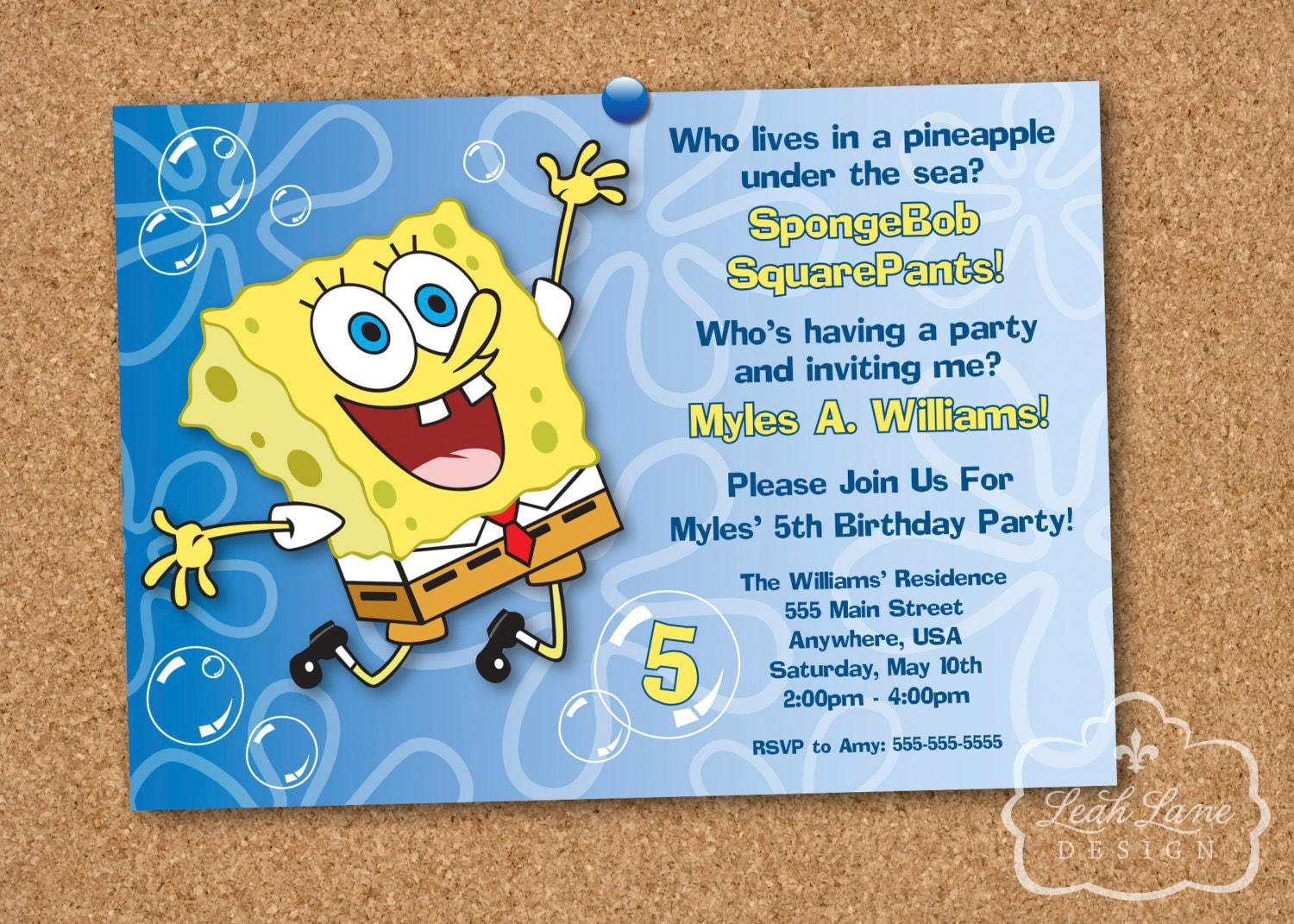 Spongebob Free Invitations 7