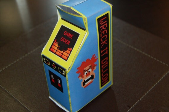 Personalized PRINTABLE Arcade Machine Party Favor Box Il_570xn