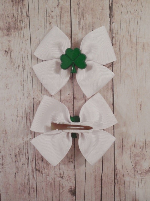 st patricks day hair bows