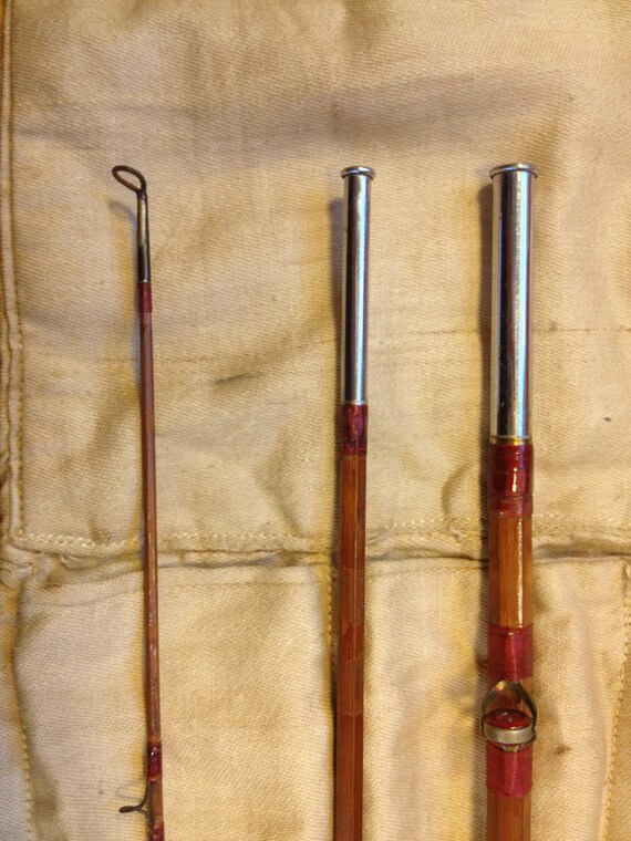 Antique split cane bamboo fly fishing rod Antique split cane bamboo fly fishing rod