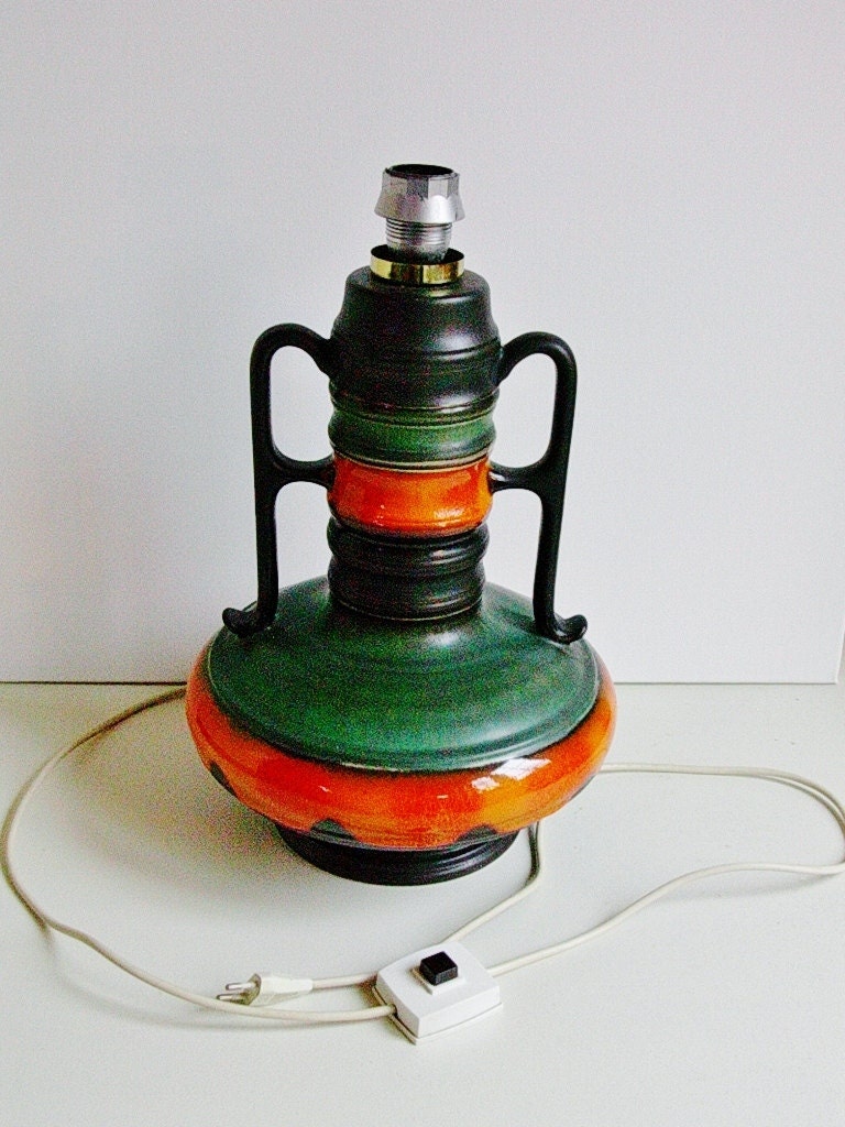 Retro 1960's Dümler & Breiden ceramic fat lava floor lamp