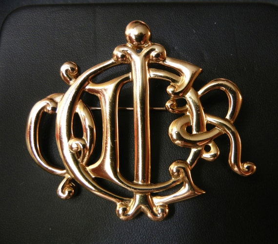 Christian Dior Brooch/Pin Monogram Logo Made in Germany