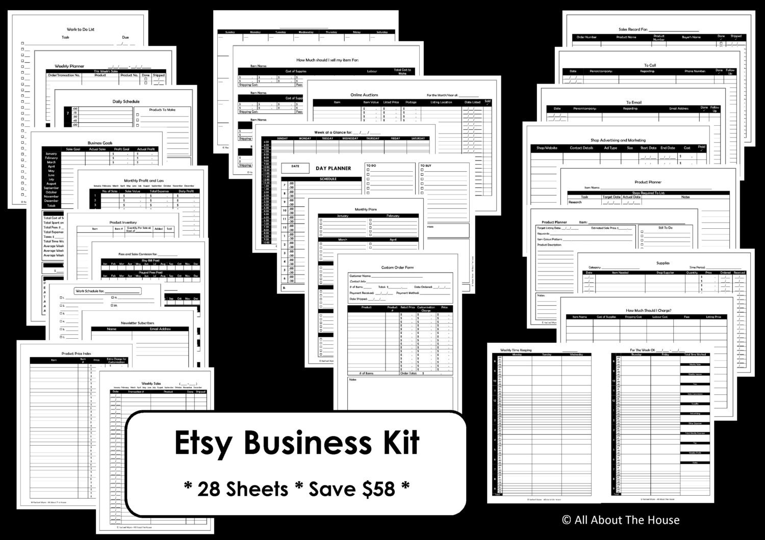 Etsy Business Planner Printables Work At Home Mom online