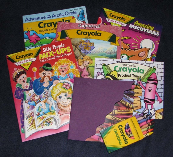 Vintage Crayola Coloring Books and Crayons from Factory Tour