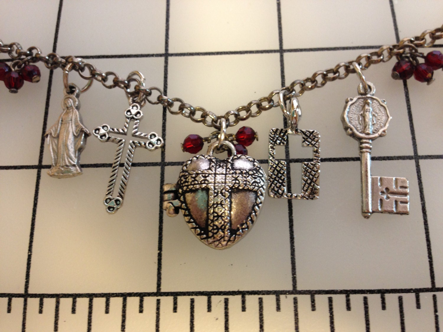 Religious Spiritual Theme Charm Bracelet by RirisCreativeHands