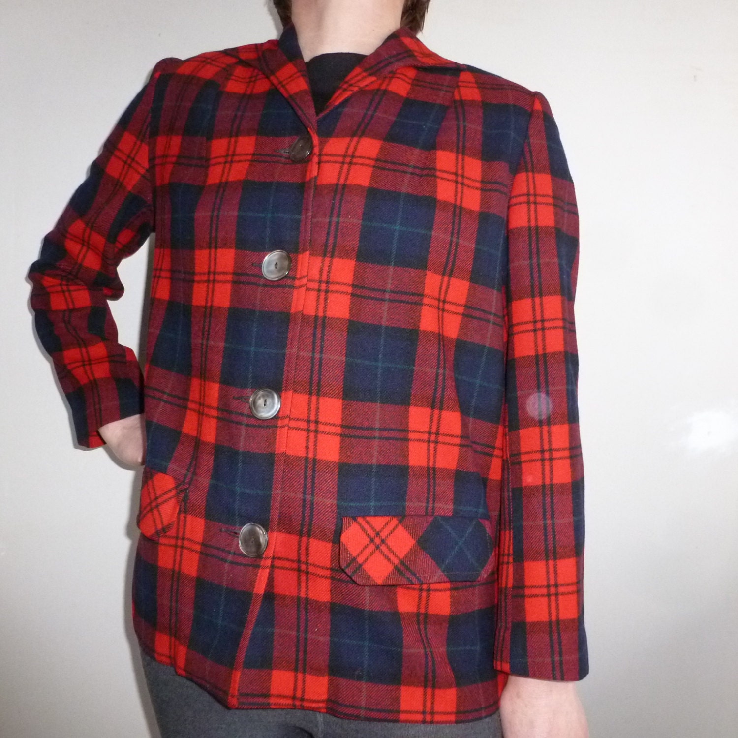 Pendleton 49ers Jacket Plaid Virgin Wool Pendleton Jacket