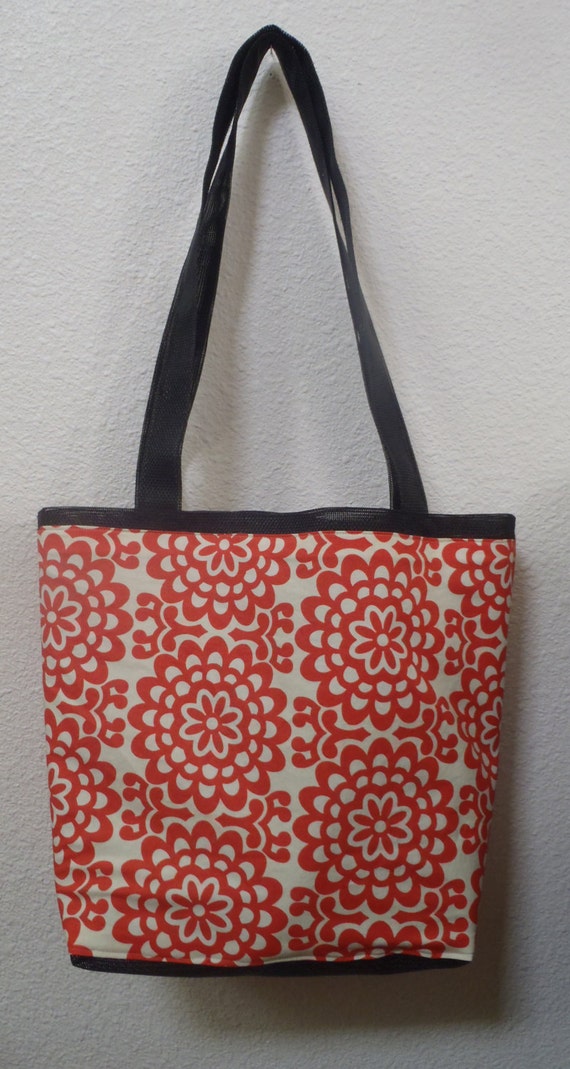 Items similar to Red Lotus Beach Bag on Etsy