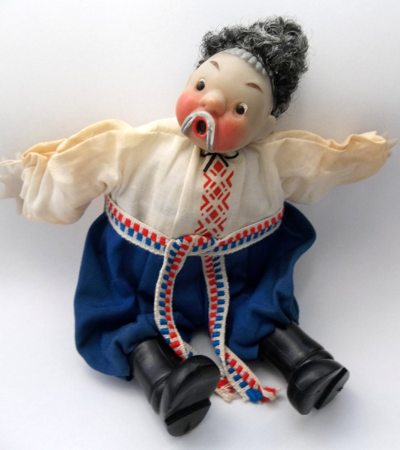 Vintage Russian Ukrainian Cossack Doll Made in USSR Moscow