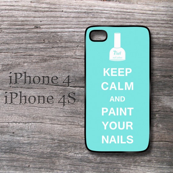 Keep Calm and Paint Your Nails tiffany blue by MonogramCase