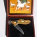 Stainless Steel Collectible Pocket Knife in a Case Picturing White Running Horse