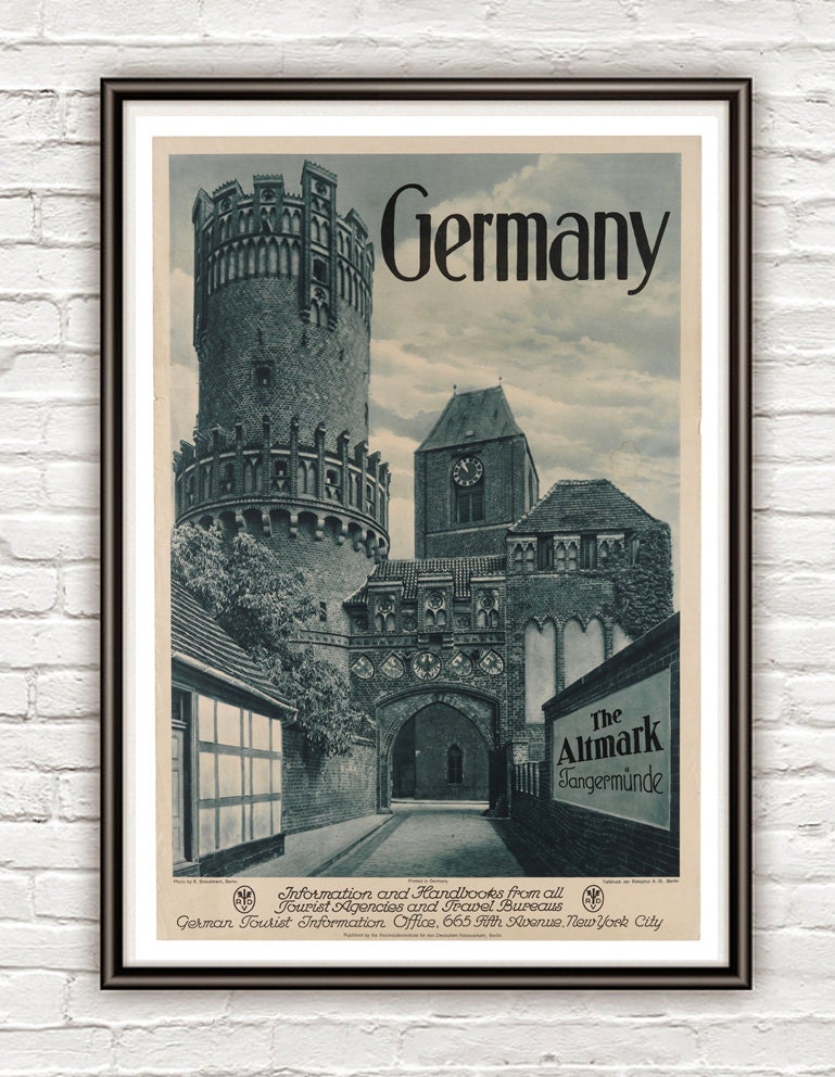 Vintage Poster  of Germany  Travel Poster  Tourism 1930 40