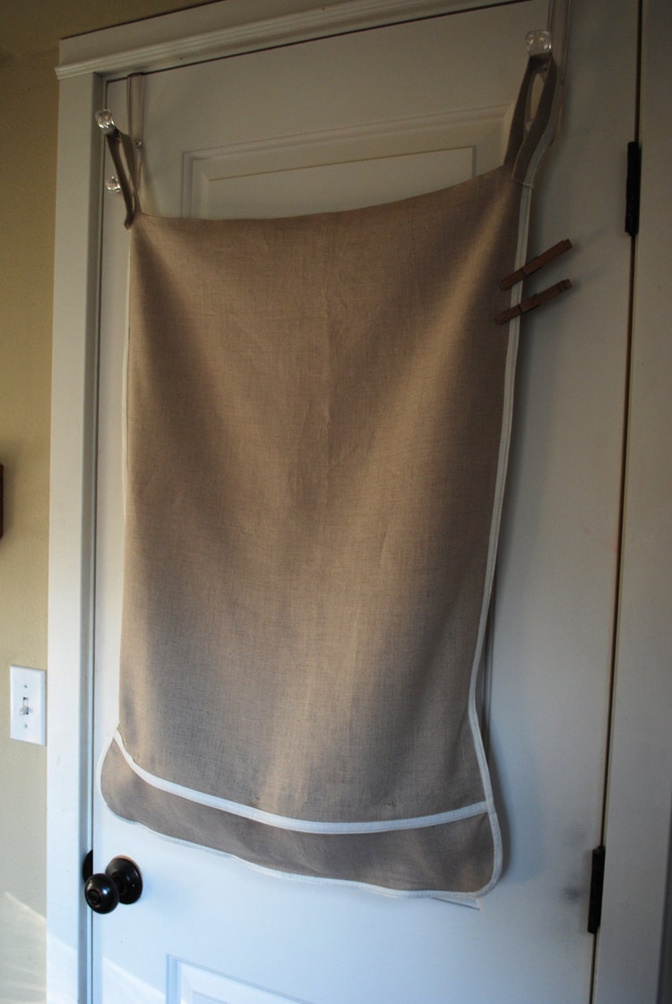 Laundry Bag Hamper Hanging Natural Linen by RedCheckMarket