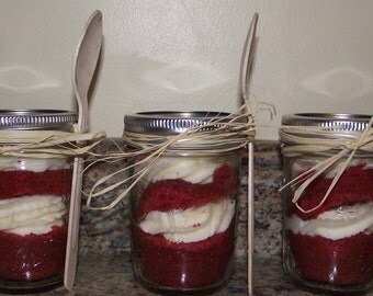 Red Velvet Cupcakes in a Jar