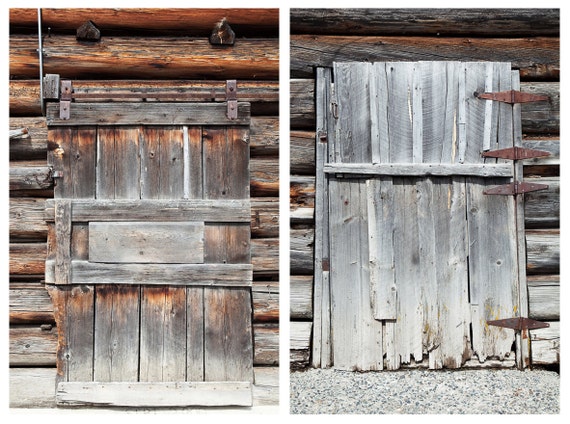 Scheunentor Set: Rustikale Scheune Türen Holztüren