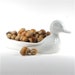 handsome vintage french white ceramic duck dish