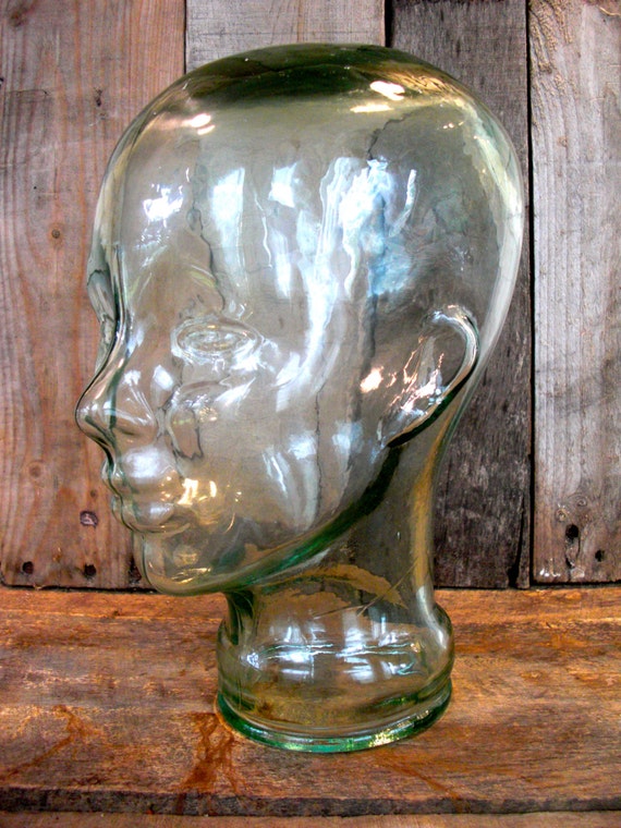 Vintage Glass Head Glass Mannequin Head Mannequin Hat