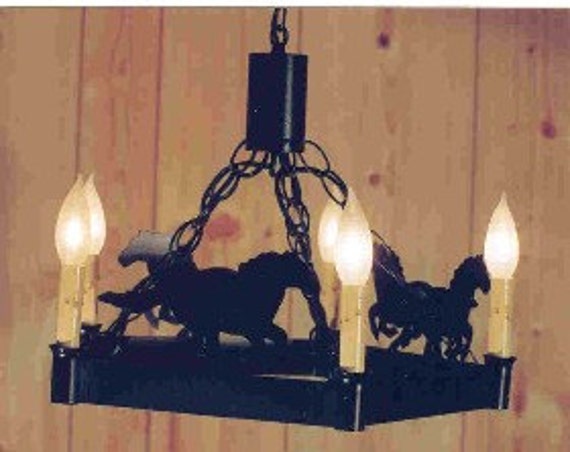 Western Horse Chandelier