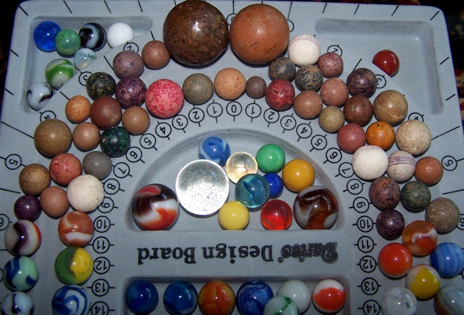 RARE Vintage Marbles Huge Clays Vitro Christensen Peltier