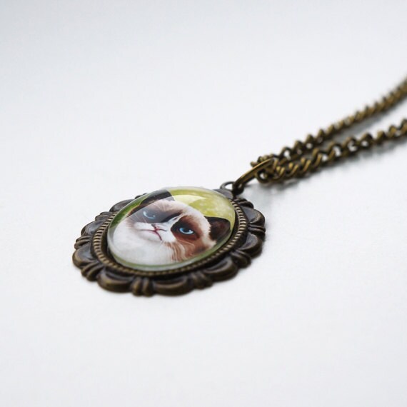 Grumpy antique bronze necklace