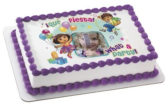 DORA the EXPLORER-What a Party Edible Image Cake Topper Il_570xn