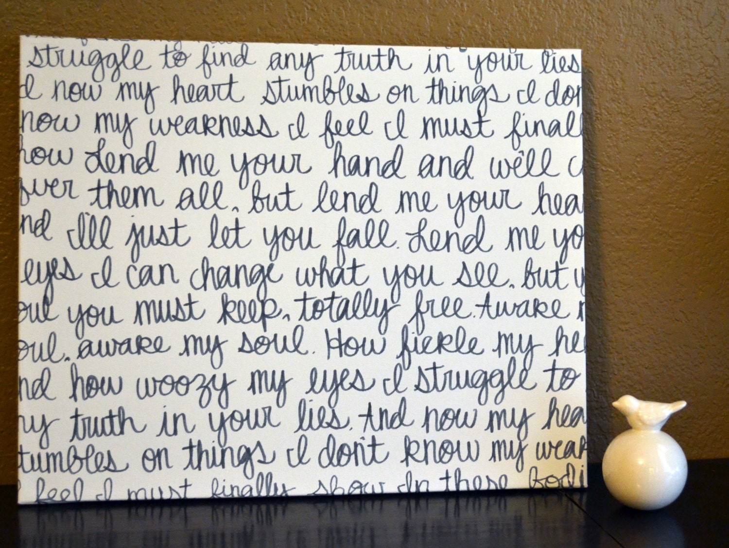 Mumford and Sons Song Wall Art Lyrics Canvas Painting READY