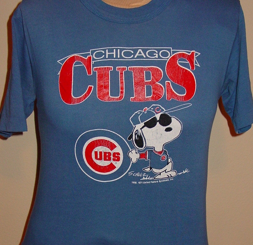 vintage 1980s Chicago Cubs Snoopy baseball t shirt